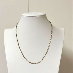 925 Italy Dyadema Sterling Gold Tone Paperclip 18". 4.4 gr.